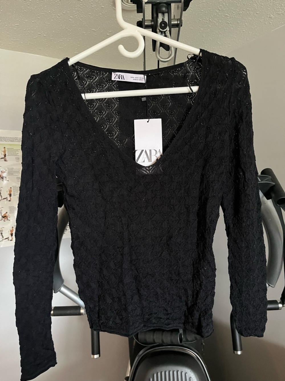 ZARA V-Neck Lace Top